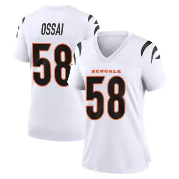 Joseph Ossai Cincinnati Bengals Women's Orange Name & Number Logo Slim Fit  T-Shirt 