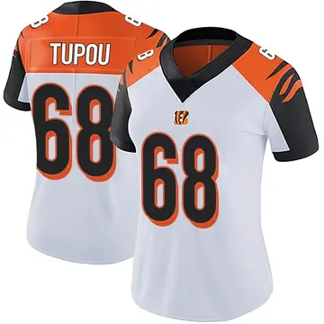 Josh Tupou Cincinnati Bengals Game-Used #68 Black Jersey vs. Cleveland  Browns on November 7 2021