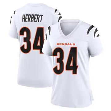 Women's Cincinnati Bengals Khalil Herbert White Game Jersey By Nike