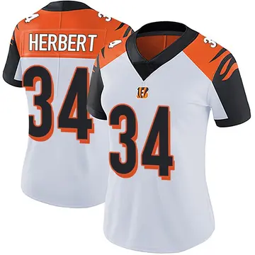 Women's Cincinnati Bengals Khalil Herbert White Limited Vapor Untouchable Jersey By Nike