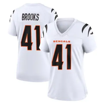 Women's Cincinnati Bengals Nate Brooks White Game Jersey By Nike