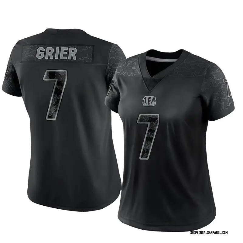 Men's Nike Will Grier Black Cincinnati Bengals Team Game Jersey Size: Large