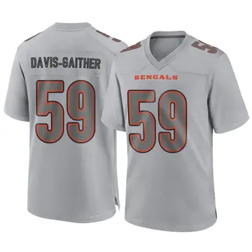 Akeem Davis-Gaither Cincinnati Bengals Game-Used #59 White Jersey vs.  Baltimore Ravens on October 24 2021