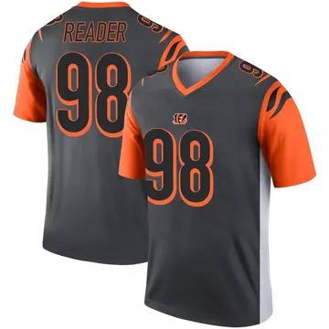 D.J. Reader Cincinnati Bengals Game-Used #98 Black Jersey vs. Cleveland  Browns on November 7 2021