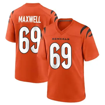 Youth Cincinnati Bengals Devonnsha Maxwell Orange Game Jersey By Nike