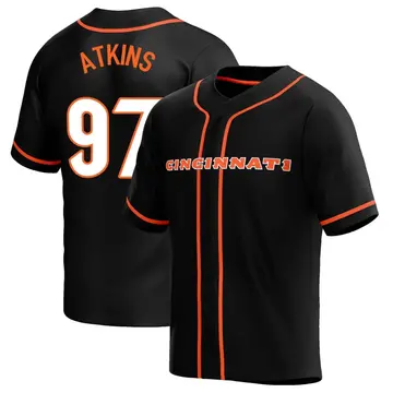 \ud83c\udfc8New With Tags Geno Atkins Black Bengals Jersey NFL Cincinnati ...