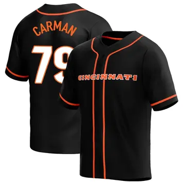 Men's Nike Jackson Carman Black Cincinnati Bengals Game Jersey Size: Large