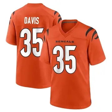 Jalen Davis 35 Cincinnati Bengals Super Bowl LVII Champions Men Game Jersey  - Black - Bluefink