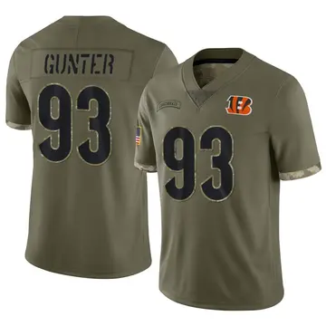 Top-selling Item] Cincinnati Bengals Jeffrey Gunter 93 White Vapor Limited  3D Unisex Jersey