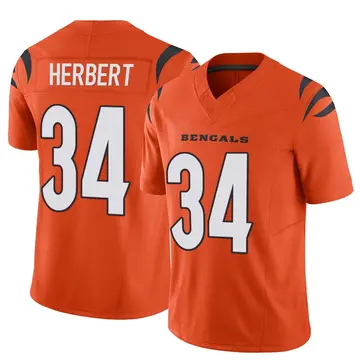 Youth Cincinnati Bengals Khalil Herbert Orange Limited Vapor F.U.S.E. Jersey By Nike