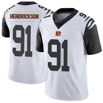 2021-23 CINCINNATI BENGALS HENDRICKSON #91 NIKE GAME JERSEY (AWAY) Y - -  Classic American Sports